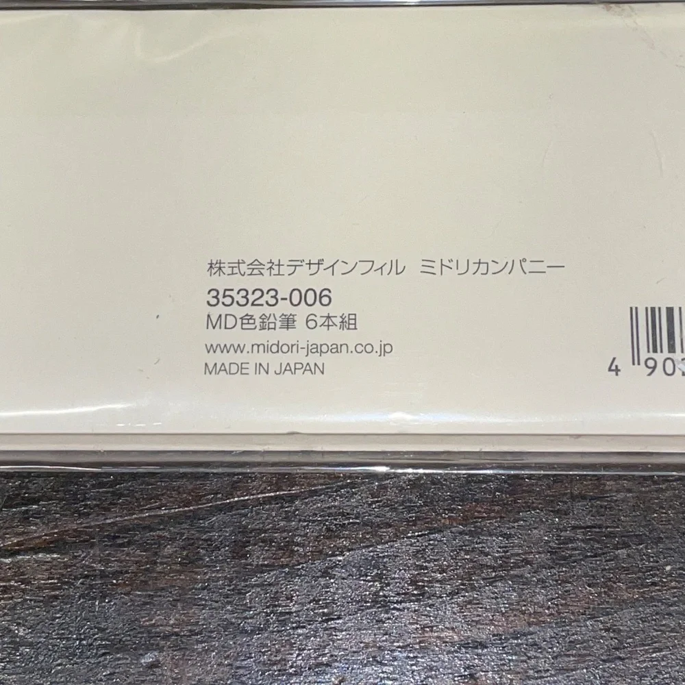 6 DESIGNPHIL MIDORI MD Colored Pencils 35323006 Gray Orange Light Blue‎